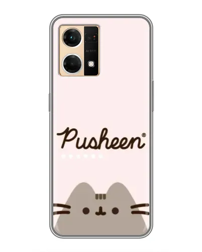 Чехол для OPPO Reno7 Pro 5G с картинкой «Pusheen логотип» Чехол для OPPO Reno7 Pro 5G с картинкой «Pusheen логотип»