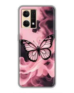 Чехол для OPPO Reno7 Pro 5G с картинкой «Бабочка в дыму»
