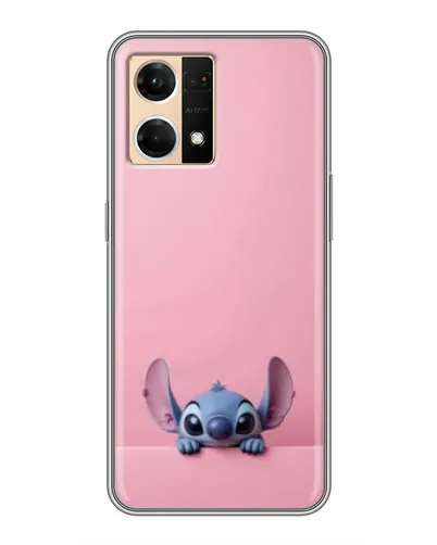 Чехол для OPPO Reno7 Pro 5G с картинкой «Stitch выглядывает»