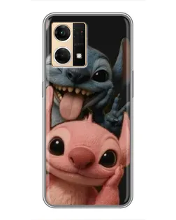 Чехол для OPPO Reno7 Pro 5G с картинкой «Стич и Ангел» Чехол для OPPO Reno7 Pro 5G с картинкой «Стич и Ангел»