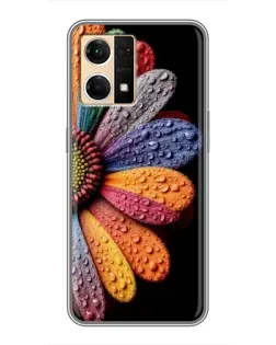 Чехол для OPPO Reno7 Pro 5G с картинкой «Радужный цветок»