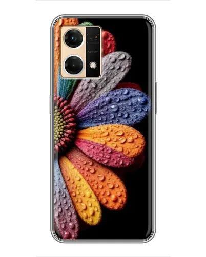 Чехол для OPPO Reno7 Pro 5G с картинкой «Радужный цветок»