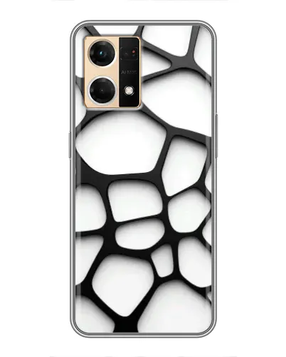 Чехол для OPPO Reno7 Pro 5G с картинкой «Белая объемная сетка» Чехол для OPPO Reno7 Pro 5G с картинкой «Белая объемная сетка»