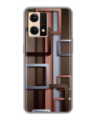 Чехол для OPPO Reno7 Pro 5G с картинкой «Коричневые объемные квадраты» Чехол для OPPO Reno7 Pro 5G с картинкой «Коричневые объемные квадраты»