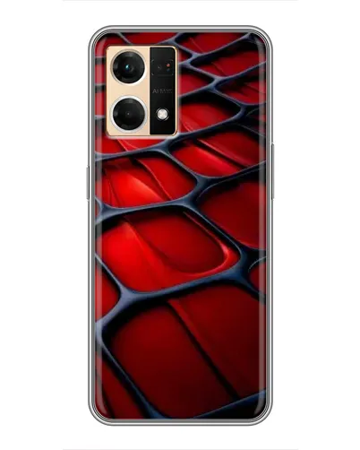 Чехол для OPPO Reno7 Pro 5G с картинкой «Красная глянцевая сетка» Чехол для OPPO Reno7 Pro 5G с картинкой «Красная глянцевая сетка»
