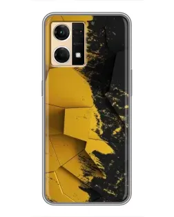 Чехол для OPPO Reno7 Pro 5G с картинкой «Золотые осколки геометрии»