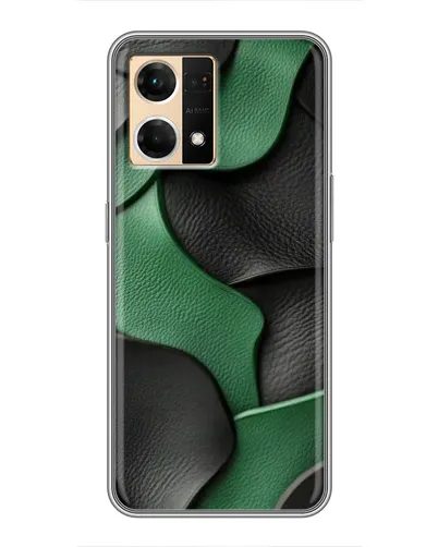 Чехол для OPPO Reno7 Pro 5G с картинкой «Зеленые кожаные волны» Чехол для OPPO Reno7 Pro 5G с картинкой «Зеленые кожаные волны»