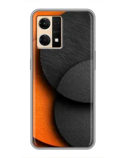 Чехол для OPPO Reno7 Pro 5G с картинкой «Геометрия оранжевых кругов»