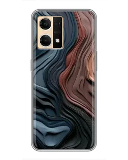 Чехол для OPPO Reno7 Pro 5G с картинкой «Цветные волны каньона»