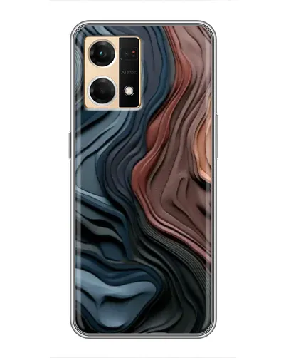 Чехол для OPPO Reno7 Pro 5G с картинкой «Цветные волны каньона» Чехол для OPPO Reno7 Pro 5G с картинкой «Цветные волны каньона»