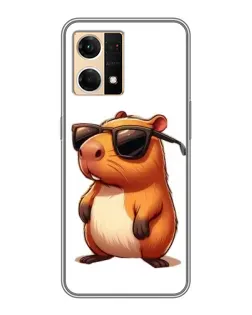 Чехол для OPPO Reno7 Pro 5G с картинкой «Капибара в очках»