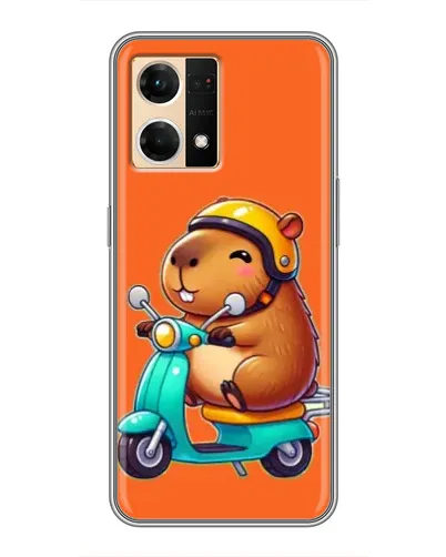Чехол для OPPO Reno7 Pro 5G с картинкой «Капибара на скутере»