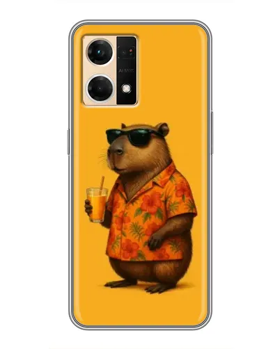Чехол для OPPO Reno7 Pro 5G с картинкой «Капибара на отдыхе»