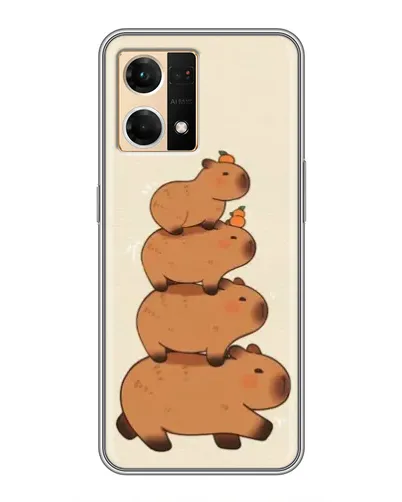 Чехол для OPPO Reno7 Pro 5G с картинкой «Башня из капибар»