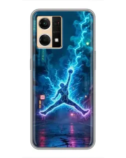 Чехол для OPPO Reno7 4G с картинкой «Jordan Gold Jumpman» Чехол для OPPO Reno7 4G с картинкой «Jordan Gold Jumpman»