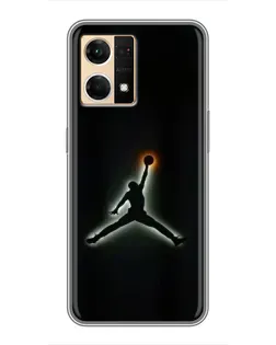 Чехол для OPPO Reno7 4G с картинкой «Jordan Gradient Logo» Чехол для OPPO Reno7 4G с картинкой «Jordan Gradient Logo»