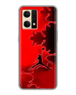 Чехол для OPPO Reno7 4G с картинкой «Jordan Red Smoke» Чехол для OPPO Reno7 4G с картинкой «Jordan Red Smoke»