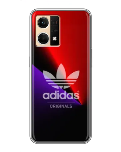 Чехол для OPPO Reno7 4G с картинкой «Adidas Red Neon»