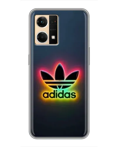Чехол для OPPO Reno7 4G с картинкой «Неоновый Adidas»