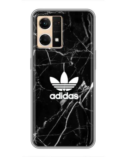 Чехол для OPPO Reno7 4G с картинкой «Белый мрамор Adidas»