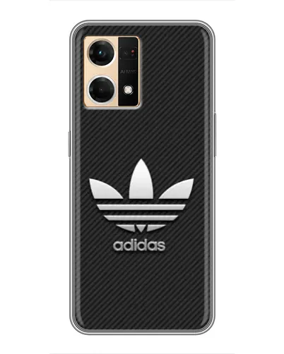Чехол для OPPO Reno7 4G с картинкой «Adidas Карбоновая текстура»
