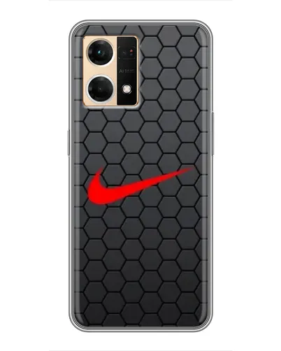 Чехол для OPPO Reno7 4G с картинкой «Nike — карбоновая сетка» Чехол для OPPO Reno7 4G с картинкой «Nike — карбоновая сетка»