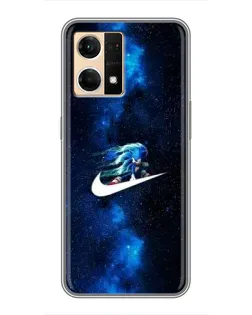 Чехол для OPPO Reno7 4G с картинкой «Звездный путь Nike» Чехол для OPPO Reno7 4G с картинкой «Звездный путь Nike»
