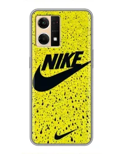 Чехол для OPPO Reno7 4G с картинкой «Желтый текстурный Nike» Чехол для OPPO Reno7 4G с картинкой «Желтый текстурный Nike»