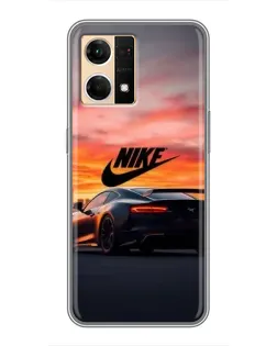 Чехол для OPPO Reno7 4G с картинкой «Nike и суперкар» Чехол для OPPO Reno7 4G с картинкой «Nike и суперкар»