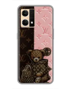 Чехол для OPPO Reno7 4G с картинкой «Мишка в стиле LV» Чехол для OPPO Reno7 4G с картинкой «Мишка в стиле LV»