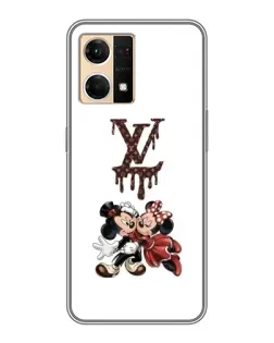 Чехол для OPPO Reno7 4G с картинкой «LV и Микки Маус» Чехол для OPPO Reno7 4G с картинкой «LV и Микки Маус»