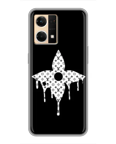 Чехол для OPPO Reno7 4G с картинкой «Цветочная монограмма» Чехол для OPPO Reno7 4G с картинкой «Цветочная монограмма»