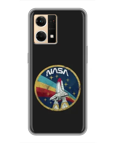 Чехол для OPPO Reno7 4G с картинкой «NASA — эмблема миссии»