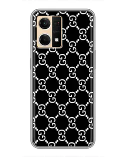 Чехол для OPPO Reno7 4G с картинкой «Gucci — сетчатый паттерн»