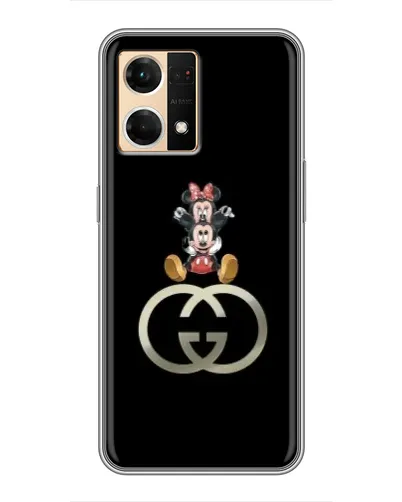 Чехол для OPPO Reno7 4G с картинкой «Минни Маус на лого» Чехол для OPPO Reno7 4G с картинкой «Минни Маус на лого»