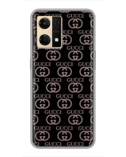 Чехол для OPPO Reno7 4G с картинкой «Классическая монограмма Gucci»