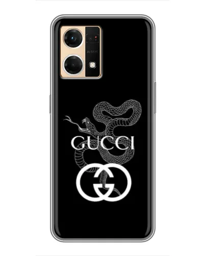 Чехол для OPPO Reno7 4G с картинкой «Gucci — серебряная змея» Чехол для OPPO Reno7 4G с картинкой «Gucci — серебряная змея»