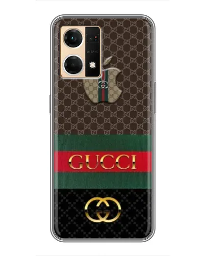 Чехол для OPPO Reno7 4G с картинкой «Gucci — брендированный десерт» Чехол для OPPO Reno7 4G с картинкой «Gucci — брендированный десерт»