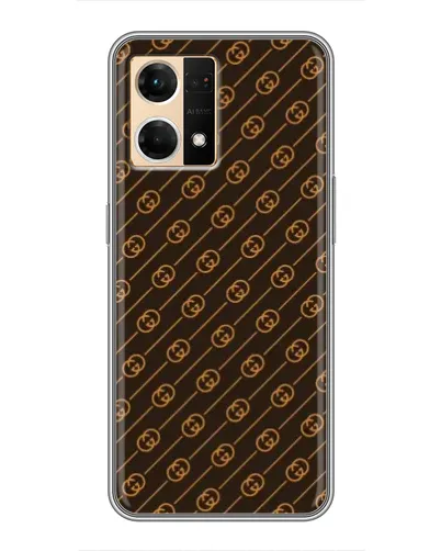 Чехол для OPPO Reno7 4G с картинкой «Gucci — золотые диагонали» Чехол для OPPO Reno7 4G с картинкой «Gucci — золотые диагонали»