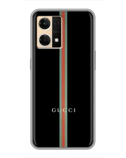 Чехол для OPPO Reno7 4G с картинкой «Gucci — строгая линия»