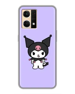 Чехол для OPPO Reno7 4G с картинкой «Kuromi — нежный фиолетовый»