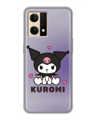 Чехол для OPPO Reno7 4G с картинкой «Kuromi — фиолетовый арт»