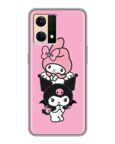 Чехол для OPPO Reno7 4G с картинкой «My Melody и Kuromi»