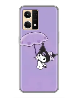 Чехол для OPPO Reno7 4G с картинкой «Kuromi с зонтиком»