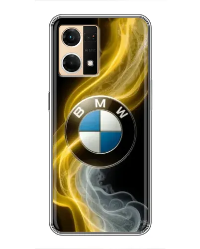 Чохол для OPPO Reno7 4G з картинкою «Золотистий дим BMW» Чохол для OPPO Reno7 4G з картинкою «Золотистий дим BMW»