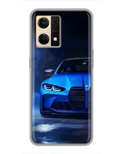 Чохол для OPPO Reno7 4G з картинкою «Блакитна BMW M4» Чохол для OPPO Reno7 4G з картинкою «Блакитна BMW M4»