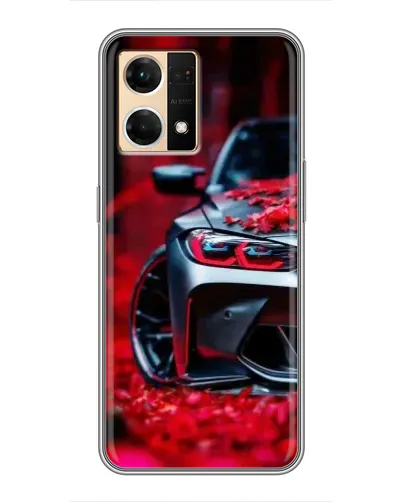 Чохол для OPPO Reno7 4G з картинкою «Спортивна BMW та квіти» Чохол для OPPO Reno7 4G з картинкою «Спортивна BMW та квіти»