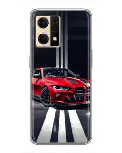 Чохол для OPPO Reno7 4G з картинкою «Червона BMW на дорозі» Чохол для OPPO Reno7 4G з картинкою «Червона BMW на дорозі»