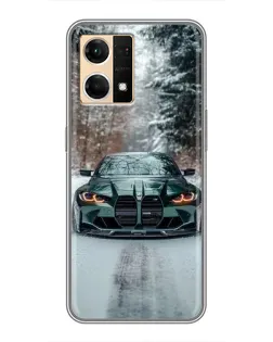 Чохол для OPPO Reno7 4G з картинкою «BMW у зимовому лісі» Чохол для OPPO Reno7 4G з картинкою «BMW у зимовому лісі»