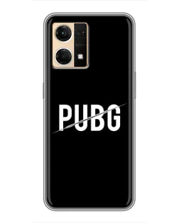 Чехол для OPPO Reno7 4G с картинкой «PUBG — белый логотип»